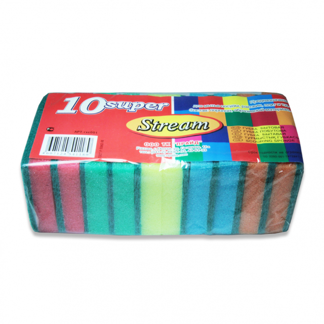 Губка бытовая поролоновая Супер 10 шт.